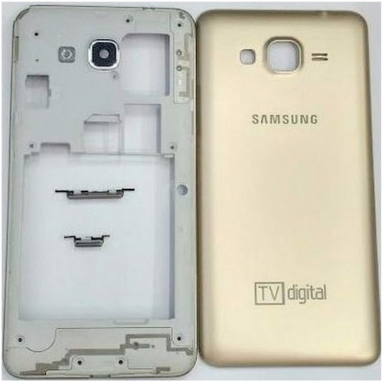 CARCAÇA ARO SAMSUNG GALAXY GRAN PRIME DUOS TV G530 DOURADO -  ManiaCelular.com.br